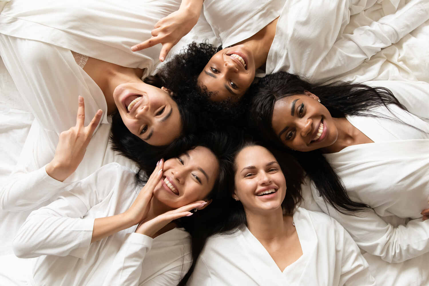 Group of women smiling together